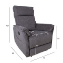 Tugitool GERRY manuaalne recliner, hall