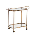 Serving cart GENUA 88x39xH76cm, golden