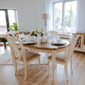 Dining table LILY 137/182x106,5xH76cm, oak