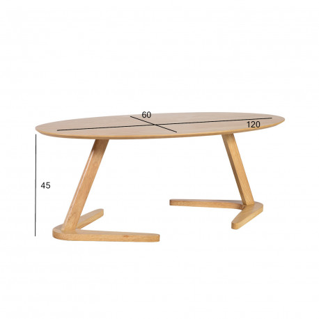 Coffee table LANA 120x60xH45cm, oak