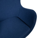 Armchair GRAND STAR  87x78xH104cm, blue fabric, 4-prong metal base