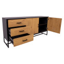 Kummut AMSTERDAM 160x40xH75cm, tamm/must