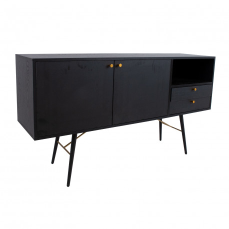 Kummut LUXEMBOURG 150x40xH80cm, must melamiin