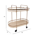 Serving cart GENOVA light brown