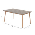 Laud NORWAY 147x90xH73cm, beež, alumiinium
