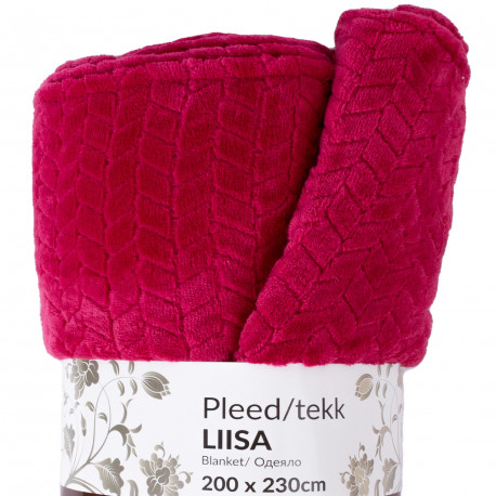 Plaid LIISA XL 200x230cm, raspberry red