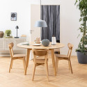 Dining table ROXBY, D105xH76cm, oak