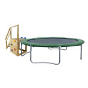 Trampoline with enclosure and green pad D426cm