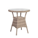 Aiamööbli komplekt TOSCANA laud D65xH73cm, 2 tooli 60x69xH86cm, alumiiniumraam, plastikpunutis