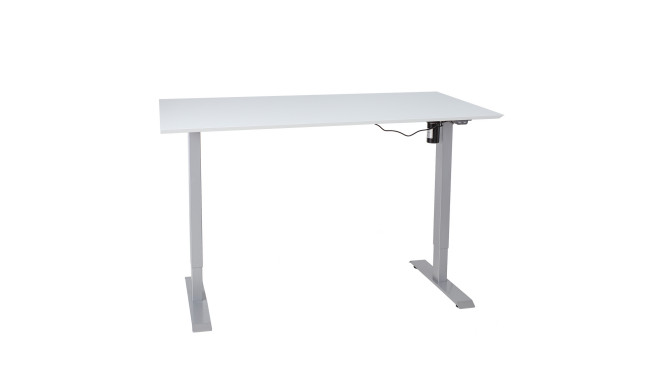Desk ERGO with 1 motor 160x80xH71-121cm, greyish white/silver-grey