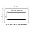 Kiigekatus CANADA 170x278cm, tumeroheline, 100% polüester, kangas 767