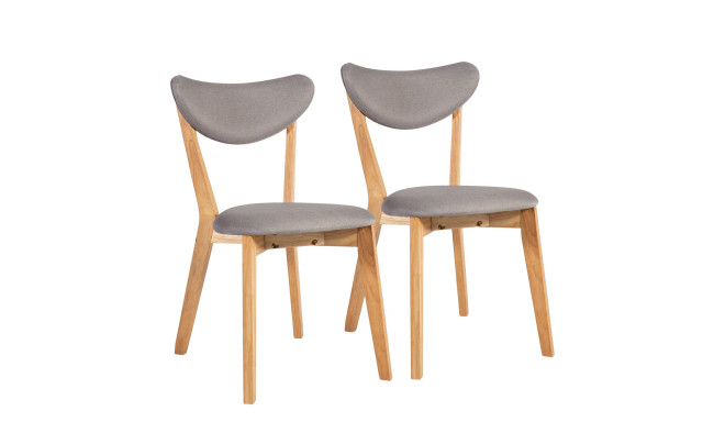 Chairs 2pcs JONNA grey/natural