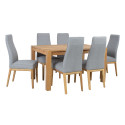 Dining set CHICAGO NEW table 140x90xH76cm, 6 chairs (19968)