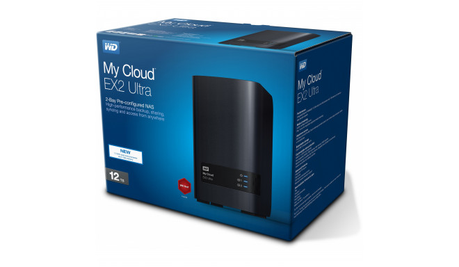 3,5 12TB WD My Cloud EX2 Ultra (HDD 6TB x2 ) Raid 0-1 Gigabit Ethernet