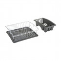 Draining Rack for Kitchen Sink Metaltex Grey (35 x 30 x 11 cm)