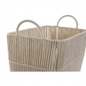 Basket set DKD Home Decor Beige Metal Cotton (39 x 29 x 31 cm)