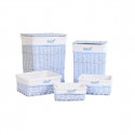 Set of Baskets DKD Home Decor Blue Polyester Children's wicker (44 x 34 x 56 cm) Set of Baskets DKD Home Decor Blue Polyester Children's wicker (44 x 34 x 56 cm)