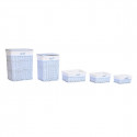 Set of Baskets DKD Home Decor Blue Polyester Children's wicker (44 x 34 x 56 cm) Set of Baskets DKD Home Decor Blue Polyester Children's wicker (44 x 34 x 56 cm)