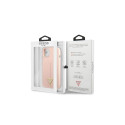 Guess case for iPhone 13 GUHCP13MSLTGP pink hard case Silicone Triangle Logo