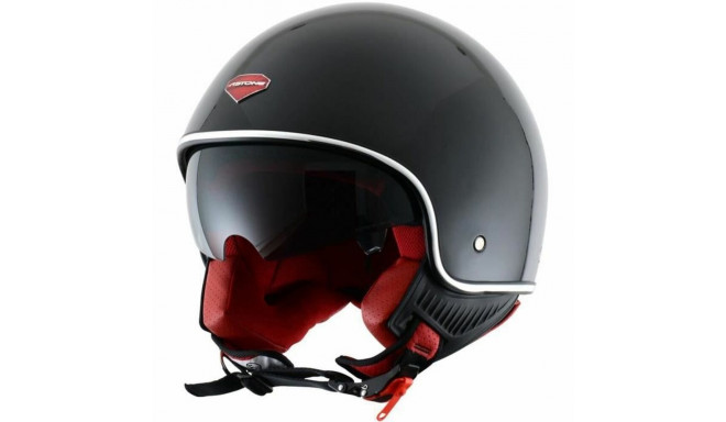 Helmet Astone Helmets MiniJet Re Red Black M Motorcycle