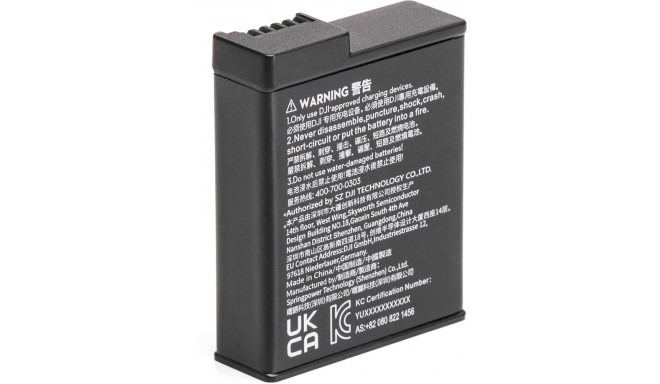 DJI Osmo Action Extreme battery