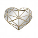 Decorative Figure DKD Home Decor Crystal Heart Golden Resin (26 x 5 x 21 cm)