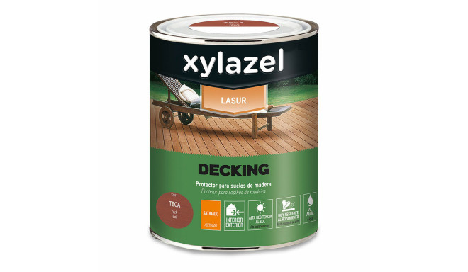 Protective Oil Xylazel Decking Teak 750 ml Satin finish
