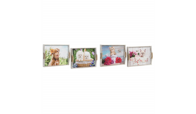 Набор подносов DKD Home Decor Разноцветный 40 x 30 x 6 cm Деревянный MDF (2 штук)