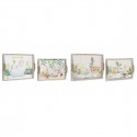 Paplāšu Komplekts DKD Home Decor Bēšs Zaļš Koks MDF (2 Daudzums) (40 x 30 x 6 cm) (2 gb.)