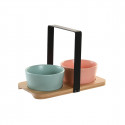 Set za Predjelo DKD Home Decor Portselan Mitmevärviline Bambus (20 x 10,5 x 14 cm) (3 Tükid, osad)