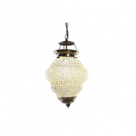 Ceiling Light DKD Home Decor White Metal Crystal 25 W 23 x 23 x 33 cm