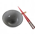 Sushi Set DKD Home Decor Black Bamboo Stoneware Oriental (6 Pieces)