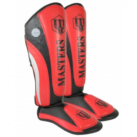 Masters NS-PU-FT (WAKO APPROVED) 119111-02M shin guards (czerwony+L)