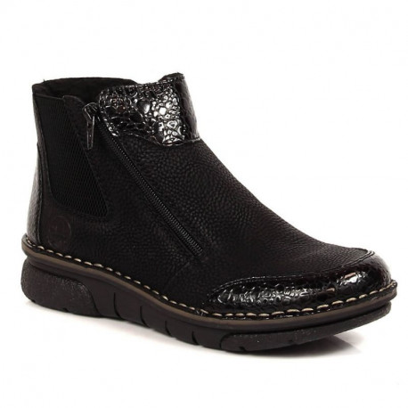 Comfortable, insulated ankle boots with zippers Rieker W RKR555 (42)