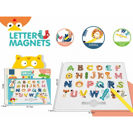 Board with magnetic letters