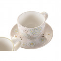 Piece Coffee Cup Set DKD Home Decor Beige Metal Green Dolomite (180 ml) (6 Pieces)
