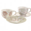 Piece Coffee Cup Set DKD Home Decor Beige Metal Green Dolomite (180 ml) (6 Pieces)