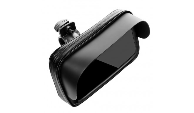 Bike holder waterproof with zip and hood ( 4,8" - 5,5" ) black