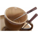 DKD Home chocolate fondue set, brown
