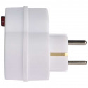 Adapter SCHUKO kahe pistiku + 1 lülitiga