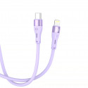 Tellur Silicone Type-C to Lightning cable PD30W 1m purple