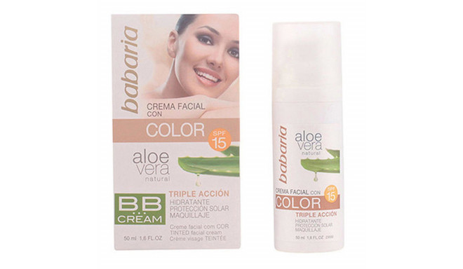 BABARIA ALOE CREMA FACIAL CON COLOR SPF15 50ML
