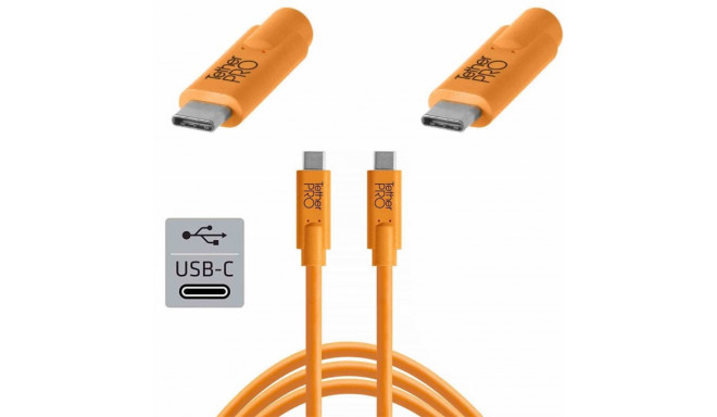 Tether Tools Pro kaabel USB-C - USB-C 4,6m, oranž