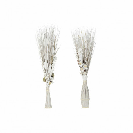 Bunch DKD Home Decor 8424001847457 Flowers Natural Brown White Dried flower (40 x 40 x 150 cm) (2 Un