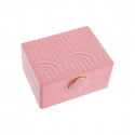 Jewelry box DKD Home Decor Pink PU MDF Wood (23 x 17 x 10 cm)