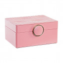 Jewelry box DKD Home Decor Pink PU MDF Wood (23 x 17 x 10 cm)