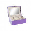 Jewelry box DKD Home Decor Lilac PU MDF Wood (23 x 17 x 10 cm)