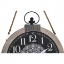 Table clock DKD Home Decor Black White Iron Mandala MDF Wood (40 x 6,5 x 46 cm) (2 Units)