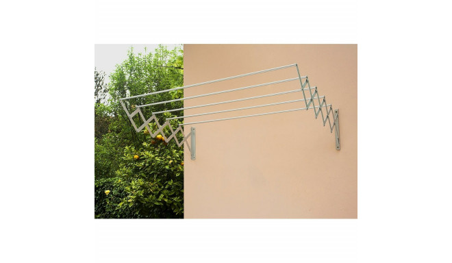 Clothes Line Retractable Wall Steel White Epoxi (100 x 70 x 23 cm)