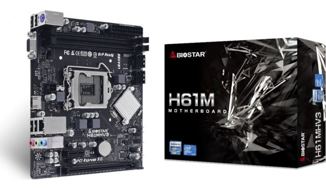 Biostar H61MHV3 motherboard Intel® H61 LGA 1155 (Socket H2) micro ATX